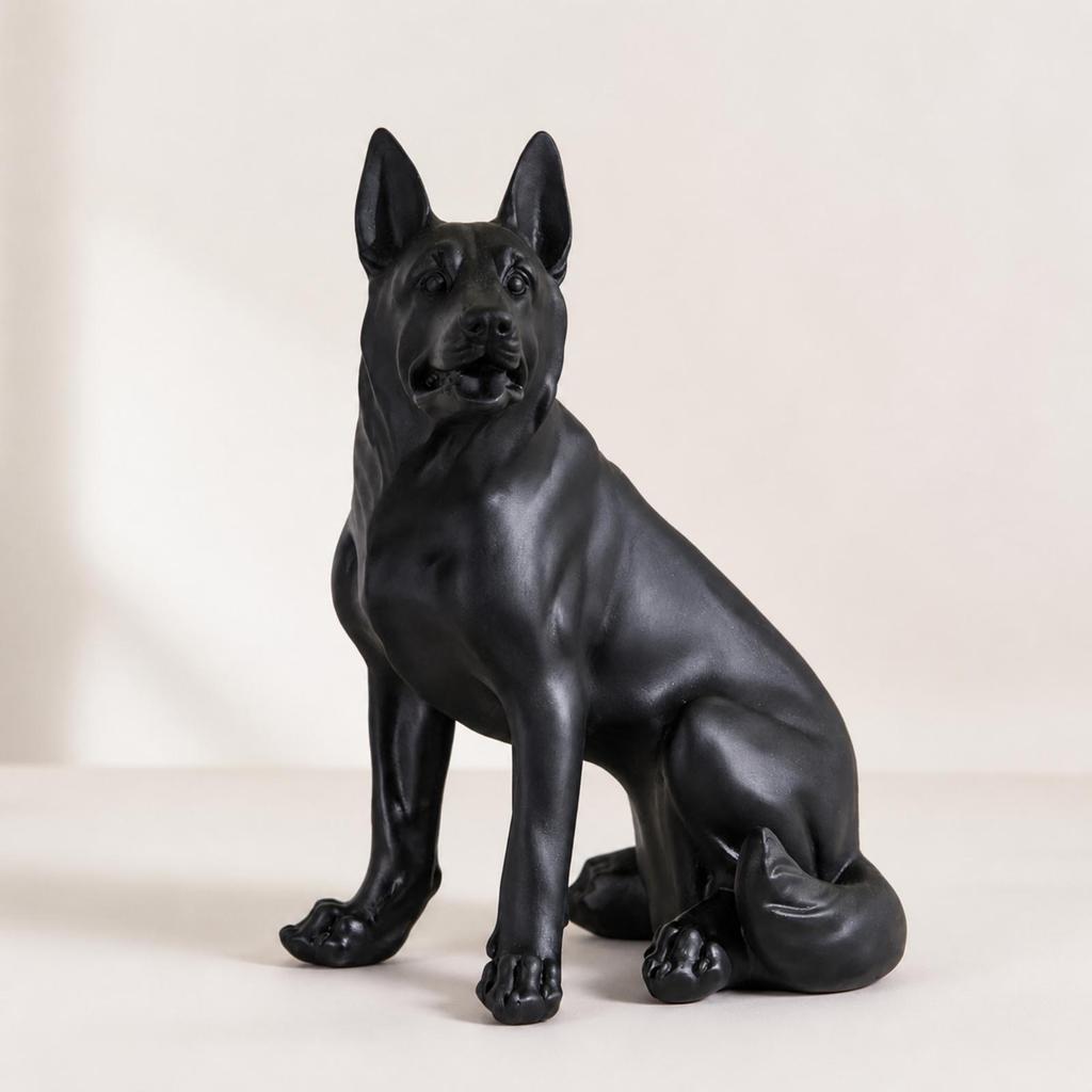 Realistic Dog Statue Versatile Animal Figurine Unique for Mantel, Reading Corner