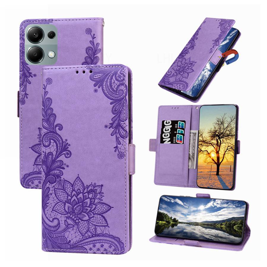 Fashion Lace Wallet Flip Leather Case For OPPO Reno 15F A53 A53S  Vivo V60 Lite 5G Realme C85 15 16 Pro Plus 15T Cover Reno15 F