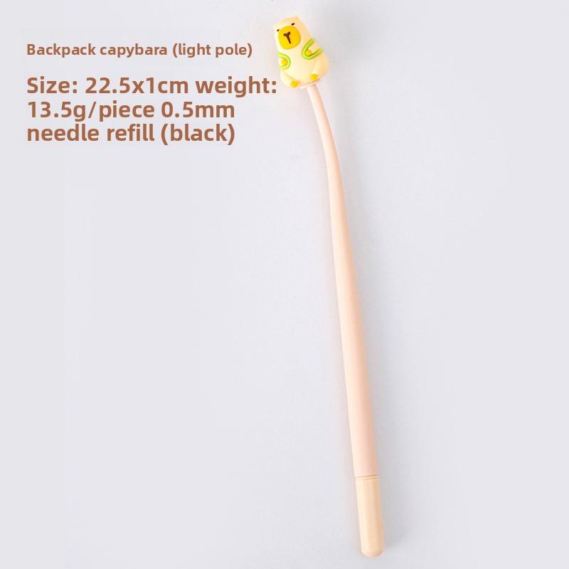 Shake Pen, Student Cartoon Capybara Signature Pen, Cute Silicone Gel Pen for Problem-solving