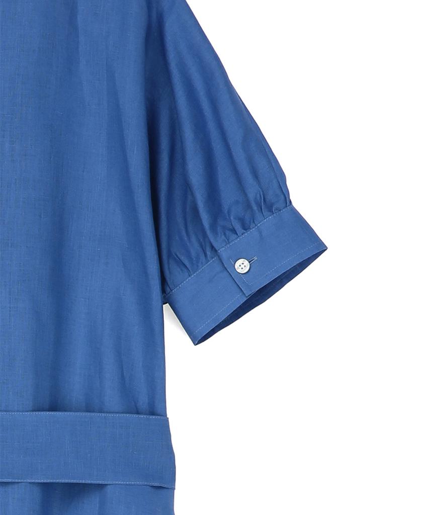 BROOKS BROTHERS Linen Belted Shirt Dress (Navy) (Bbdzwm7130Qes)