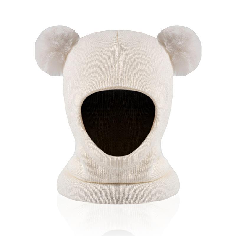 Children's Hat and Scarf Combo, Fleece-Lined, Thickened, Ear Protection, Winter Warm Knitted Hat for Boys and Girls