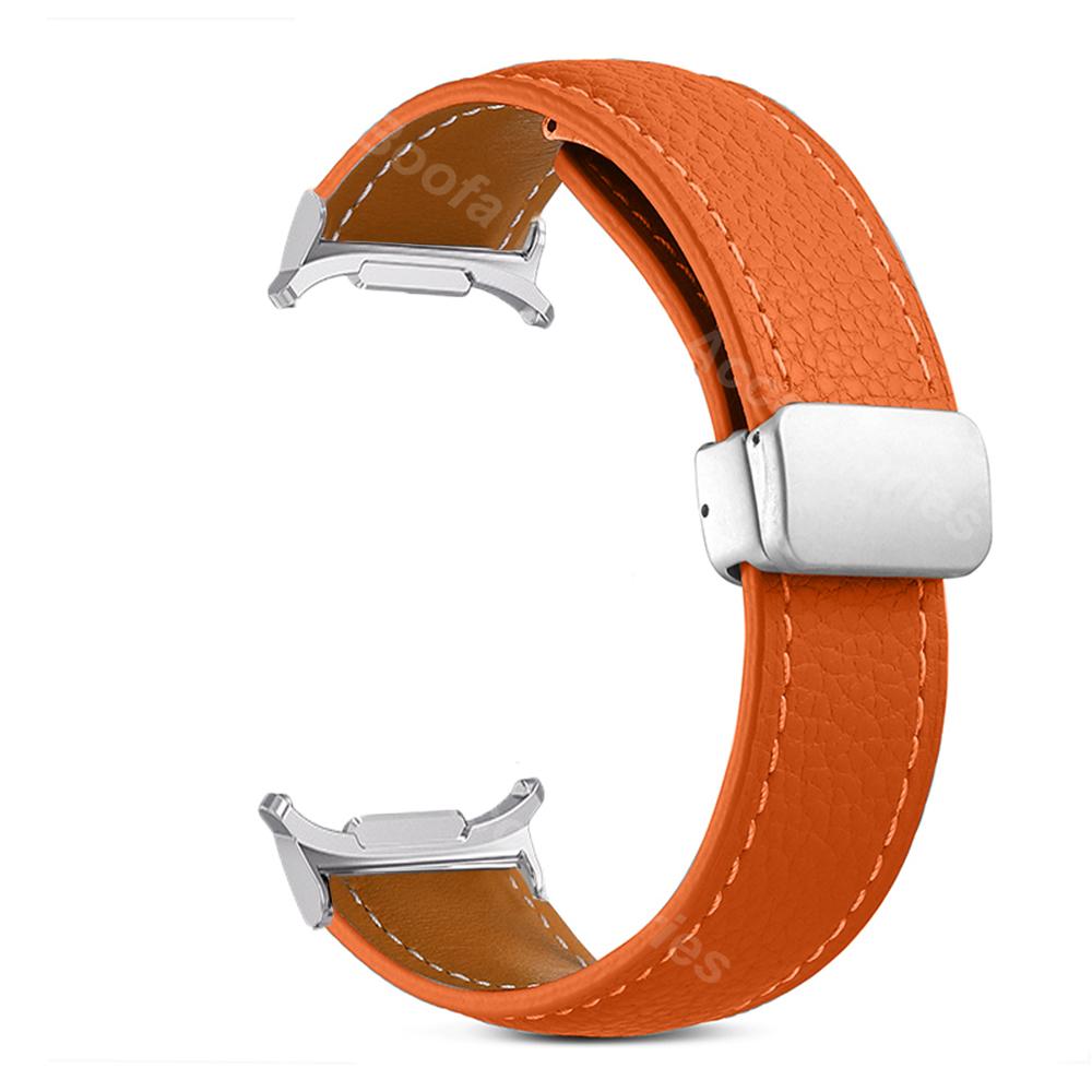 No Gaps Magnetic Strap For Samsung Galaxy Watch Ultra 47mm 2025 Metal Leather Band For Galaxy Watch 47 ULTRA 7 Curved End Correa