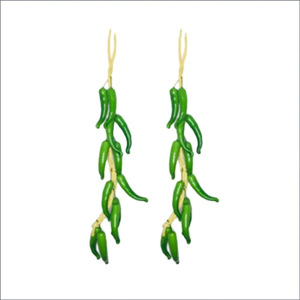 Artificial Chili Pepper String Hanging Decorative Fake Chili Peppers for Restaurant Patio Yard Model Props High Simulation Realistic Design