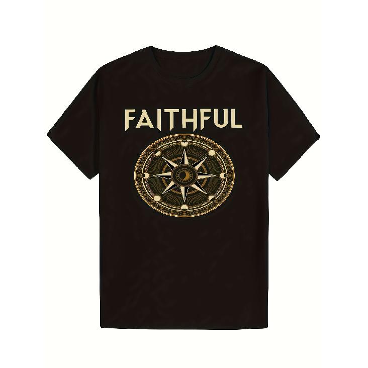 Regular T-Shirts The Traitors Round Table Traitor Or Faithful T-Shirt Heavyweight 180Gsm Tee Featuring Prominent Faithful Text And Compass Rose S