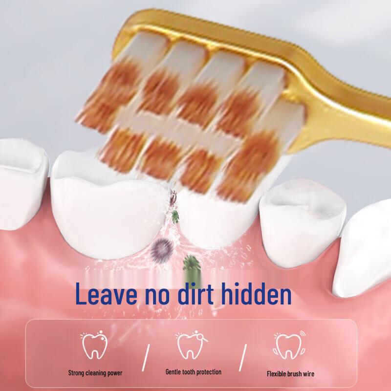 SOAO Wide Head Soft Bristle Toothbrush 6-Pack