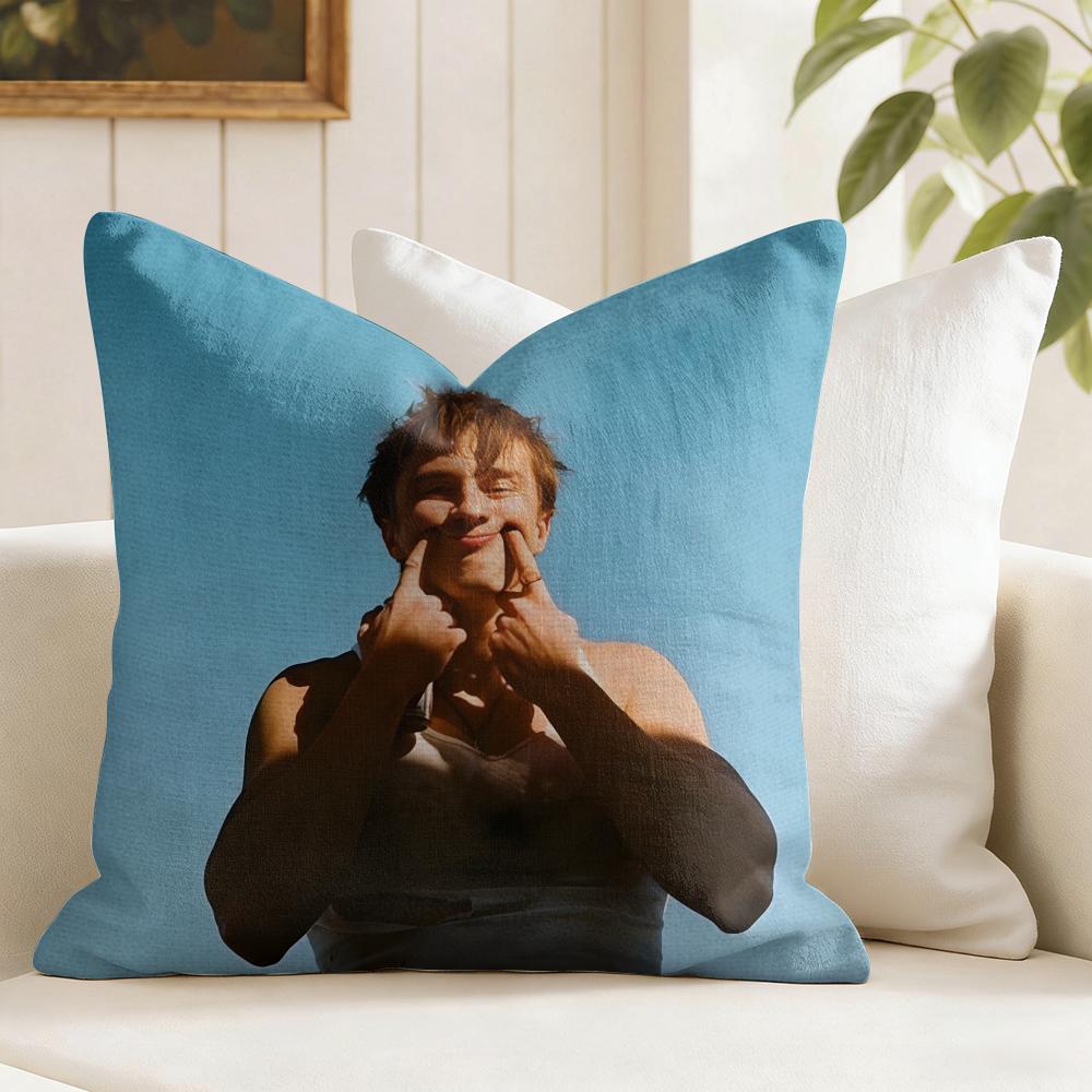 DDrew SStarkey Actor Cushion Cover Eco Linen Pillow Case DoubleSided Print Breathable Durable Zipper Home Decor Gift