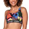 ZUMBA WEAR Sport-BH, Tanz und Fitness, Printmuster, Z1T000398, Größe Klein, Schwarz