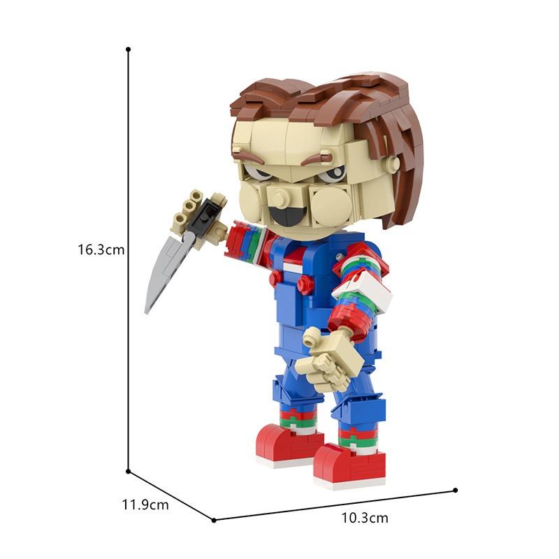 

New Hot Chuckys and Tiffany Building Block Set Horror Movie Bride of Chuckyed Model Toys Kids Adults Halloween Gifts белый