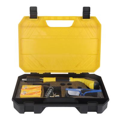 Pistola per chiodi in acciaio manuale Mini Rivettatrice per soffitto Ancoraggio a parete Dispositivo di fissaggio per scanalature per cavi Giallo