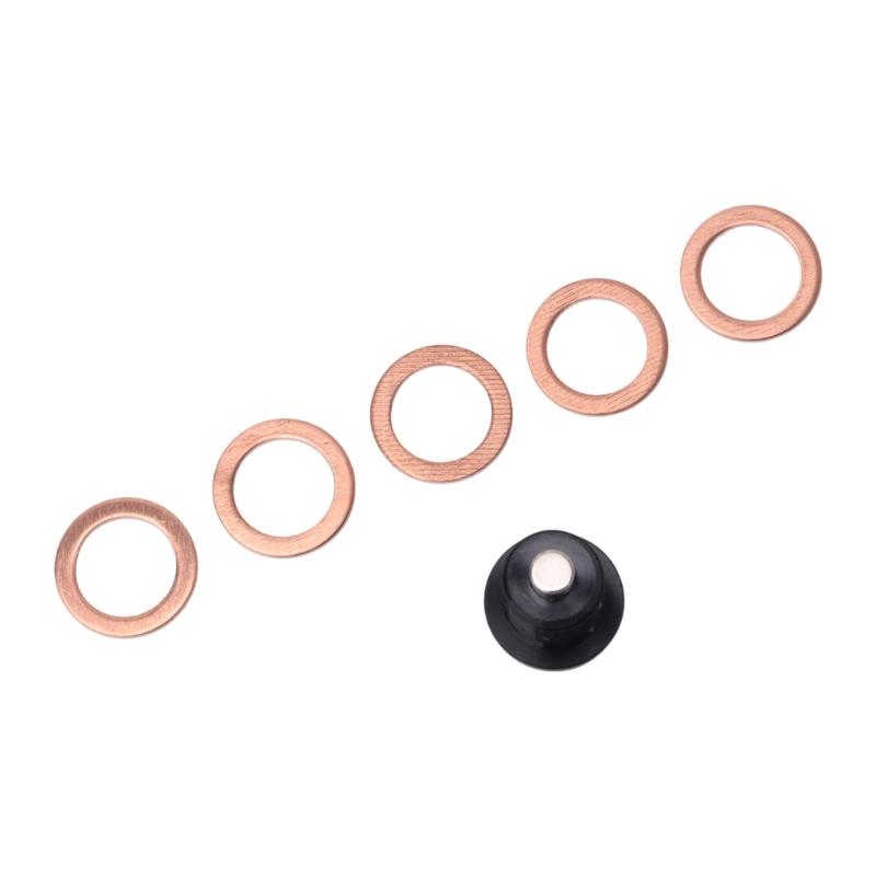 Oil Pan Installation Screw with Separate Sealing Washer, Automotive Metal Fastener with Threaded Body for Replacement and Maintenance Work