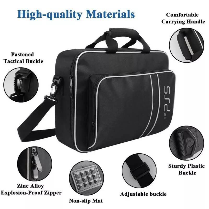 Stylová úložná taška z oxfordské tkaniny pro konzoli Playstation 5 pro cestování a přenášení