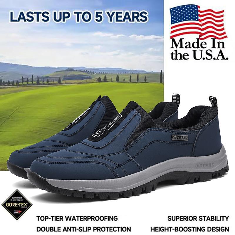 Spring and Autumn Outdoor Leisure Sports Elderly Walking Shoes Men's Large Size Mountaineering Running Shoes Trendy Fashion