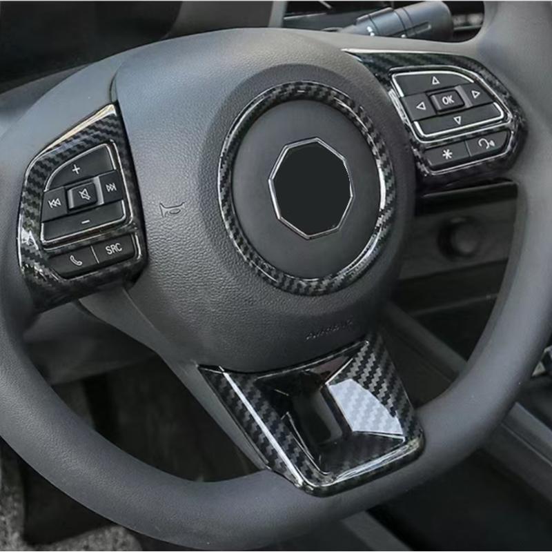 3 PCS Car Steering Wheel Interior Button Cover For MG5 MG6 MG HS ZS nterior Trim Modified Patch Car Accessories UU333