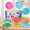 36pcs Double-sided Puzzle For Kids, Letters Digits Animals Puzzle, Circular Puzzle, Learning English Letters, Numbers And Words