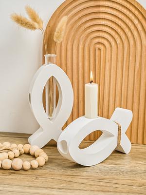 DIY Fish Shape Hydroponic Vase Silicone Mold Nordic Gypsum Candle Holder Vase Desktop Ornament Resin Crafts Molds Home Decor