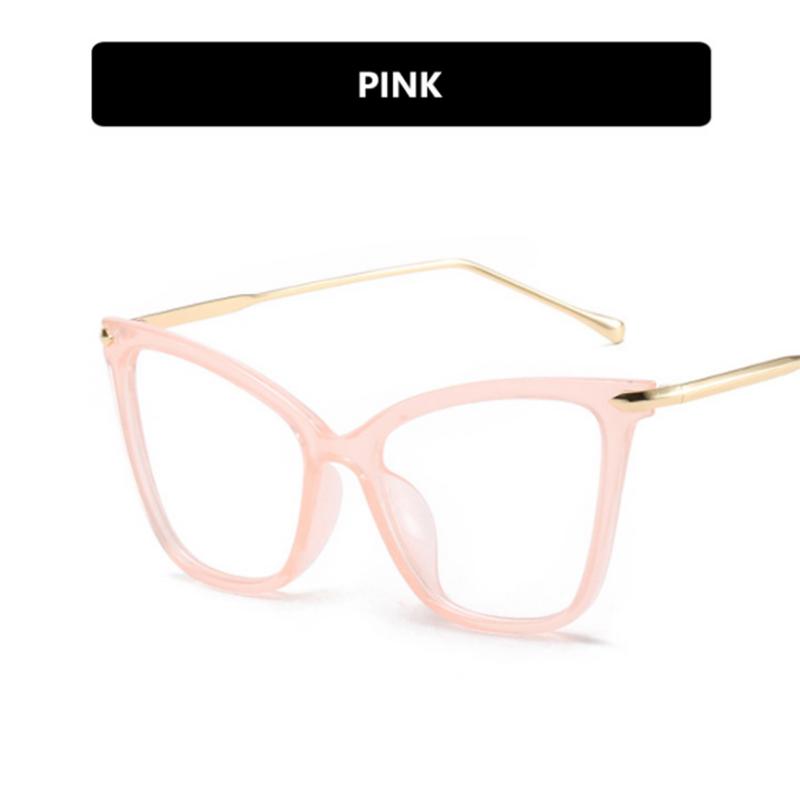 

Cat Eye Oversize Frame Clear Glasses Myopia Nerd Spectacles -0.5 -1.0 -2.0 to -6.0, Big Hyperopia +0.5 to +6.0 No degree 0 розовый