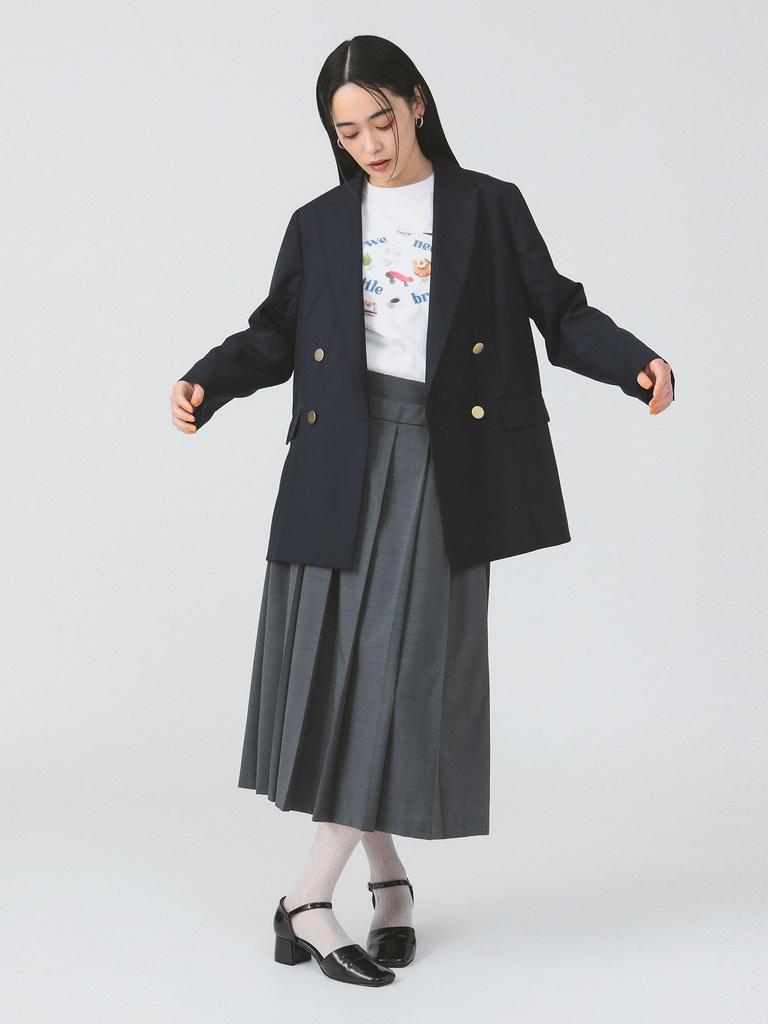 Ray Beams Women's 4-Button Double-Breasted Blazer, Navy