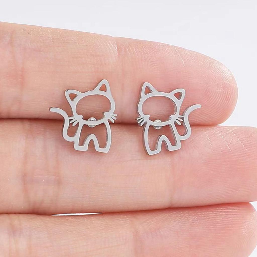 Women's Earrings Cute Animal Cat Earrings Suitable for Daily Wear and Gift Giving
