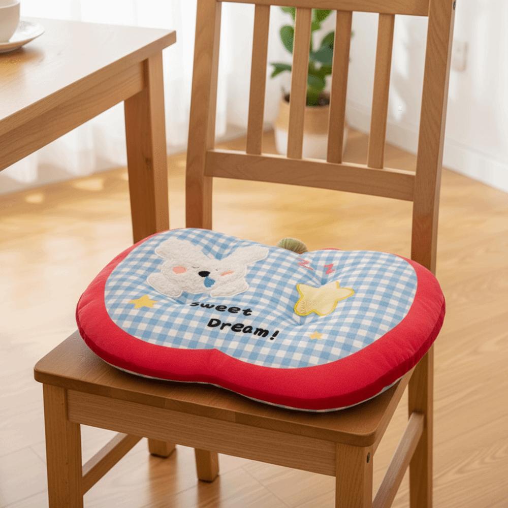 Checkered Pattern Waist Pad Cartoon Tatami Cushion Floor Sitting Seat Backrest  Office