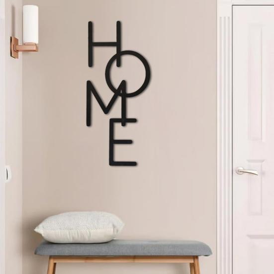 Dřevěná nástěnná dekorace HOME Farmhouse Rustic Duté písmeno Nástěnné umění Domov Ložnice Obývací pokoj Kuchyně Nástěnné dekorativní znamení