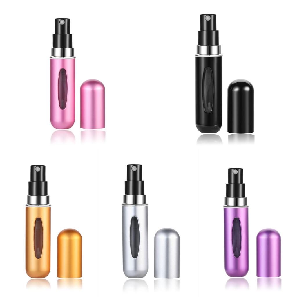5pc 5ml Refillable Perfume Atomizer Bottles Portable Spray Container for Travel and Daily Use Leakproof Design Durable Material