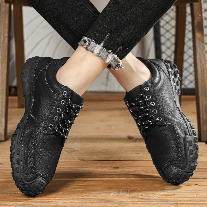 

Високоякісне шкіряне повсякденне спортивне взуття чоловіче для активного відпочинку, для походів 46 чорний