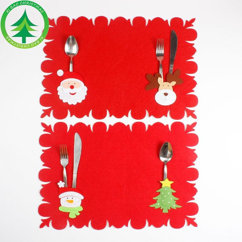 Luxurious Christmas Santa Place Mat Table Runner Mat Crafted For Holiday Cheer