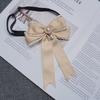 Girl Lace Pearl Bow Tie With Adjustable Back For Elegant Winter Fashion
