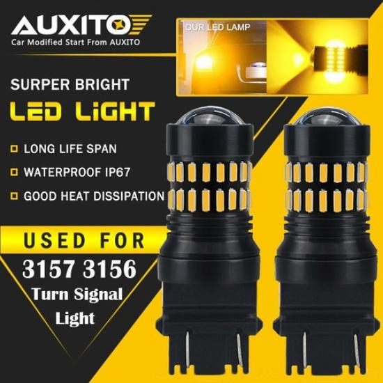 AUXITO 2X Turn Signal Light Amber 3457A 3157 LED Bulbs For Toyota Corolla Tundra