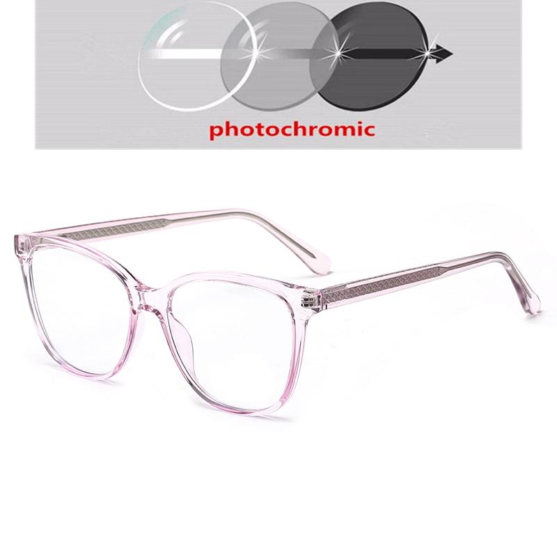 Spring Leg Blue Light Blocking Oval Myopia Eyeglasses With Degree Fashion TR90 Women Minus Sight Eyeglasses 0 -0.5 -0.75 To -6.0