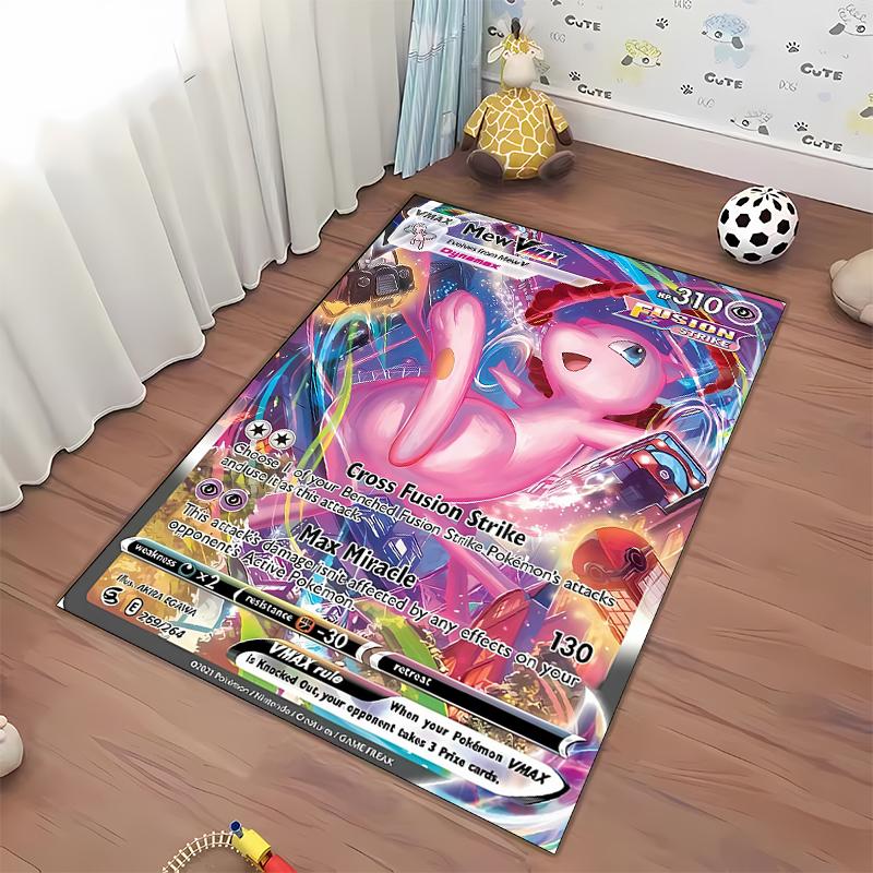 Cool Pokemon-Mewtwo Kreslený Anime Koberec do Obývacího Pokojového Herního Koberce Měkká Podlaha Kreslené Koberce Koupelnová Rohožka Jóga Podložka Domácí Dekor
