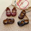 Piccole scarpe in pelle per bambini francesi primavera nuove scarpe piatte da principessa per bambine scarpe beanie a suola morbida