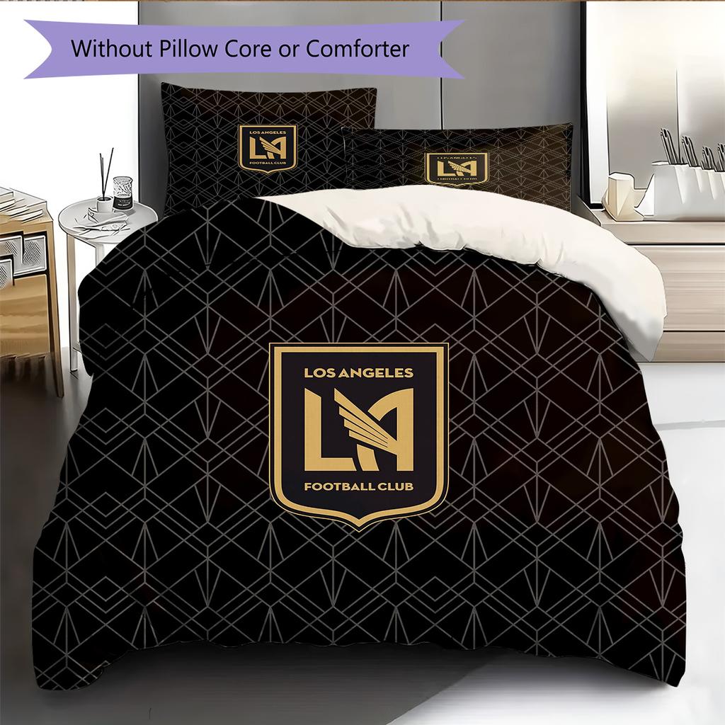 Los Angeles FC Set Copripiumino con Fantasia Decorazione per la Casa Regalo (1 * copripiumino + 2 * federe senza imbottitura)