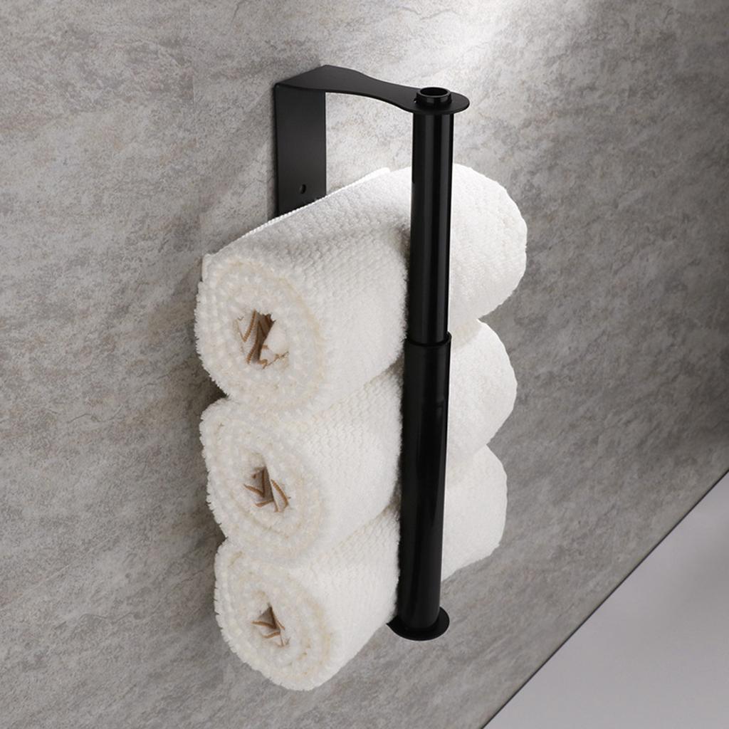 Kitchen Paper Towel Holder Easy to Install Towel Bar & Cling Film Roll Holder for Keeping Countertop Clean & Dry