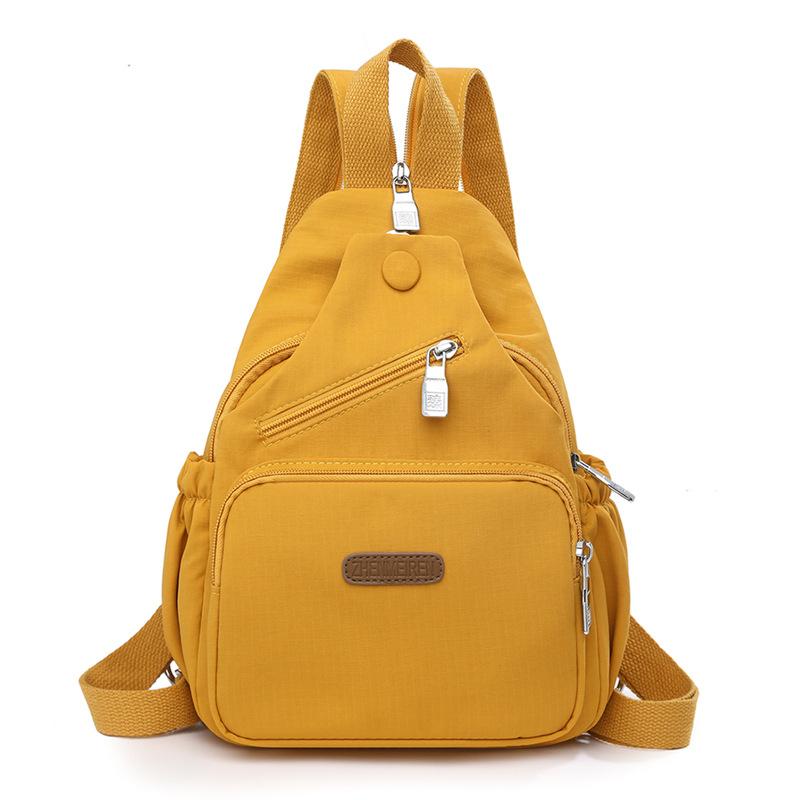 Multifunctional Backpack Women s Outdoor Chest Bag Travel Large Capacity Backpack KTB жёлтый
