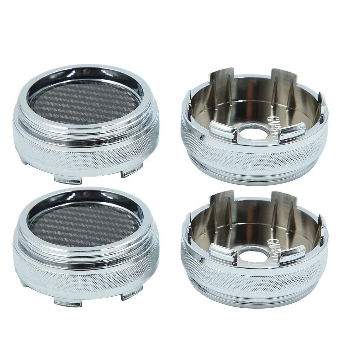 

uxcell Wheel Center 60mm Outer Pack of Silver Tone and 6 Universal Wheel Tire Center Tire Cap Covers for Cars Caps, Diameter, 4, Black, Clips, Caps, чёрный