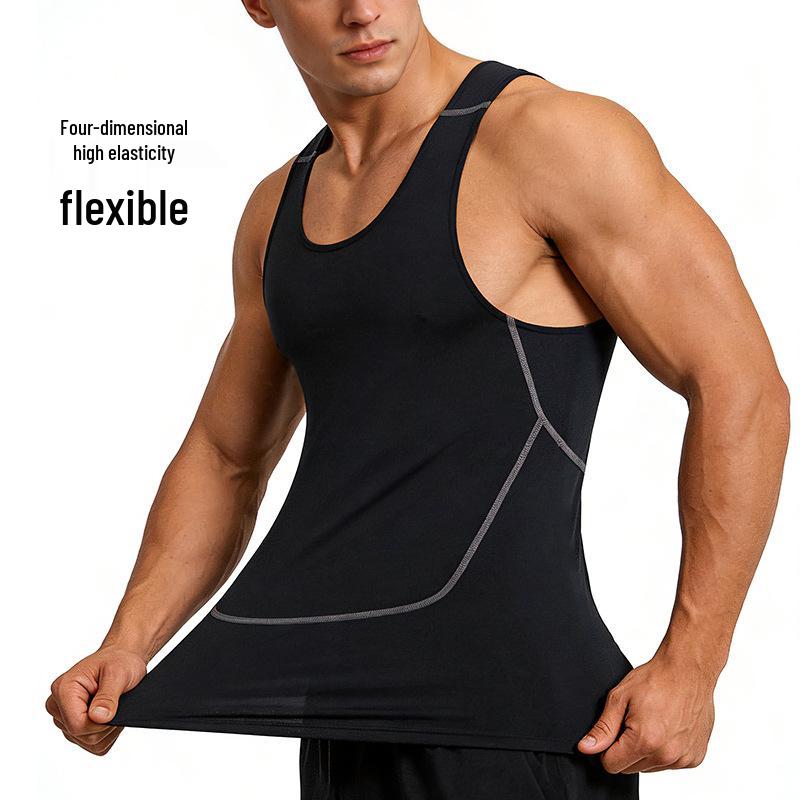 Men's Breathable Quick-Dry Slim Fit Sports Vest for Running, Training, and Basketball