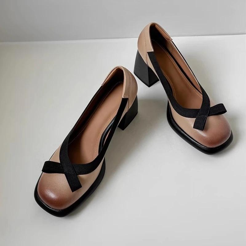 Bow Women High Heels Mary Jane Shoes Platform Sandals 2025 Designer Summer Chunky Lolita Shoes Dress Sexy Leather Pumps Mujer