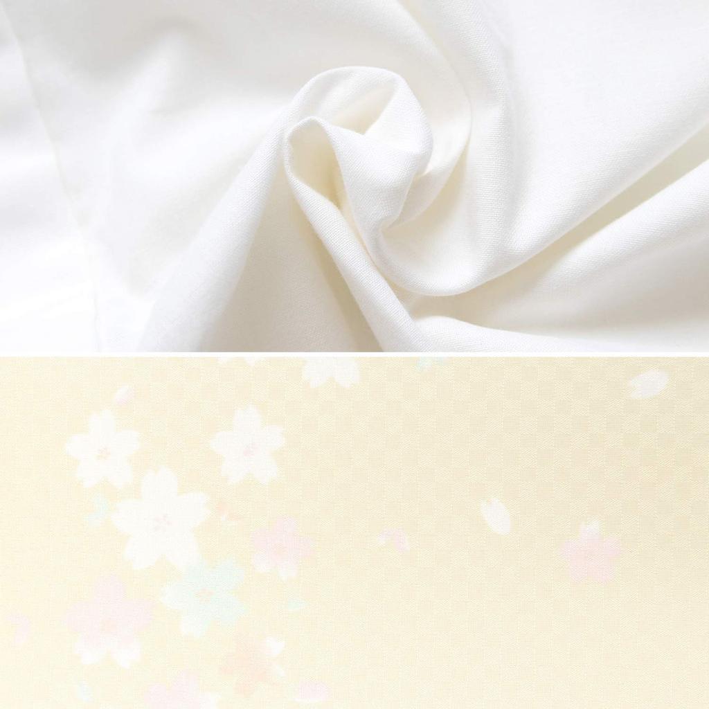 Washable set spare all year kimono collar [KYOETSU] half-kimono undergarment, 2-piece (half-kimono undergarment, sleeves), underwear, Yuzen, round,