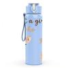 1PC Girl Who Loves Giraffes 750ml Color Plastic Sports Water Bottle Leakproof Flip Straw Lid Suitable for Sports Office Home Use