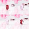 Heart-shaped S925 Sterling Silver & Glass Beads for DIY Pandora-Style Bracelets