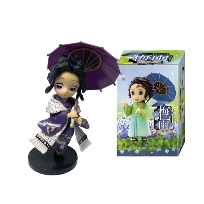 Nuova Figura Anime Figure di Demon Slayer Kimetsu No Yaiba Bambola Serie Pioggia di Prugne Scatola Cieca Statuetta Guerriero Action Figure Modello Giocattoli