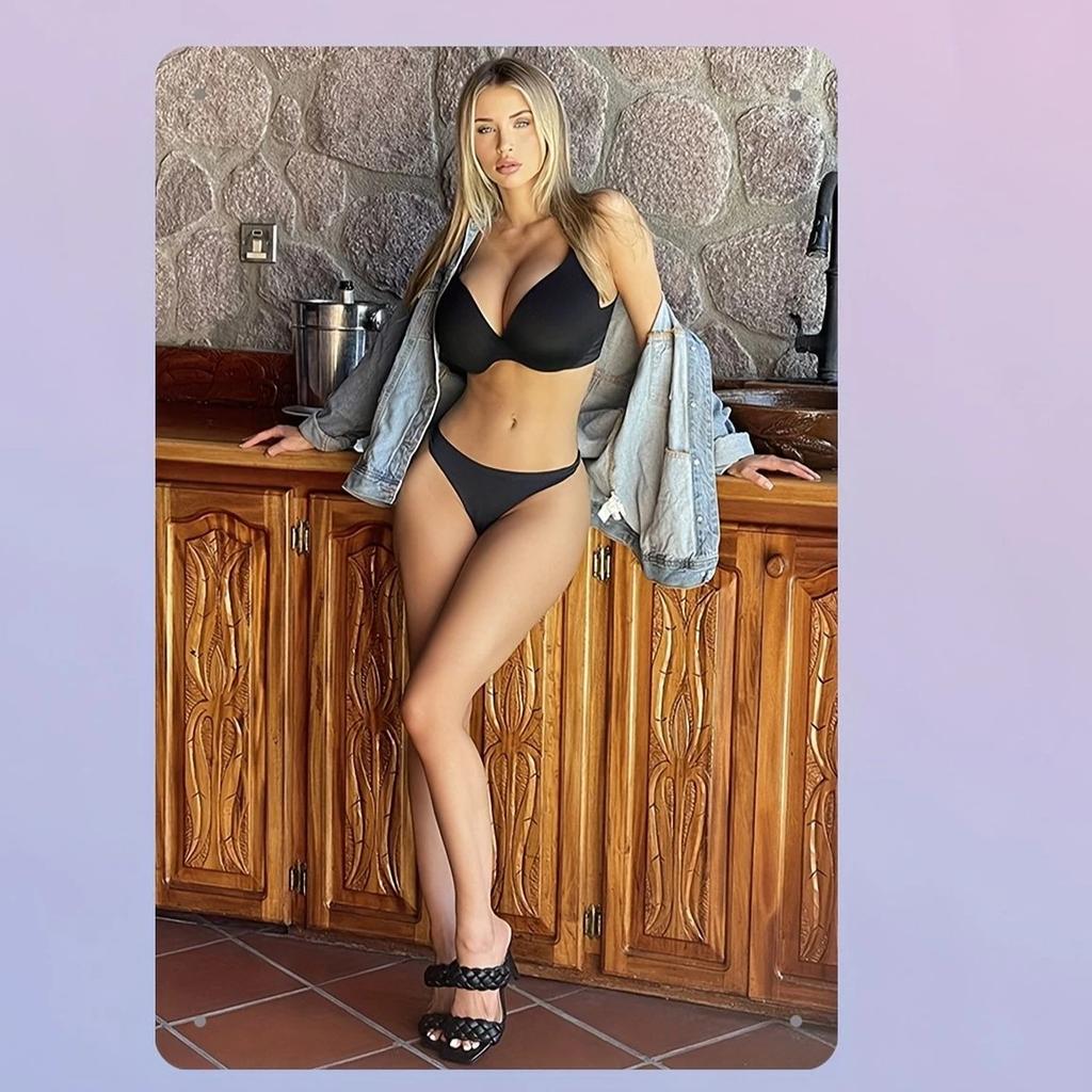 Vintage Bikini Metal Sign Wall Art for Home Bar Cafe Garage