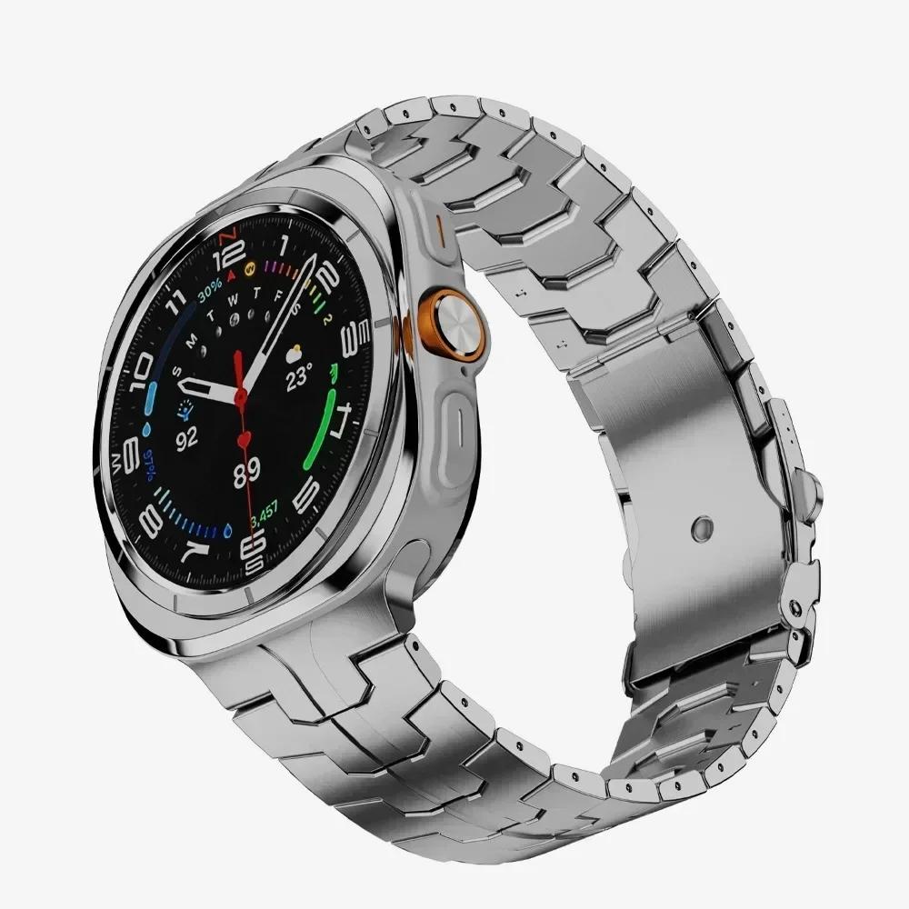 

Titanium Strap for Samsung Galaxy Ultra 2025 2024 Luxury Metal Band for SAMSUNG GALAXY ULTRA WATCH 47MM Watchband Bracelet Galaxy Ultra 2025 срібний
