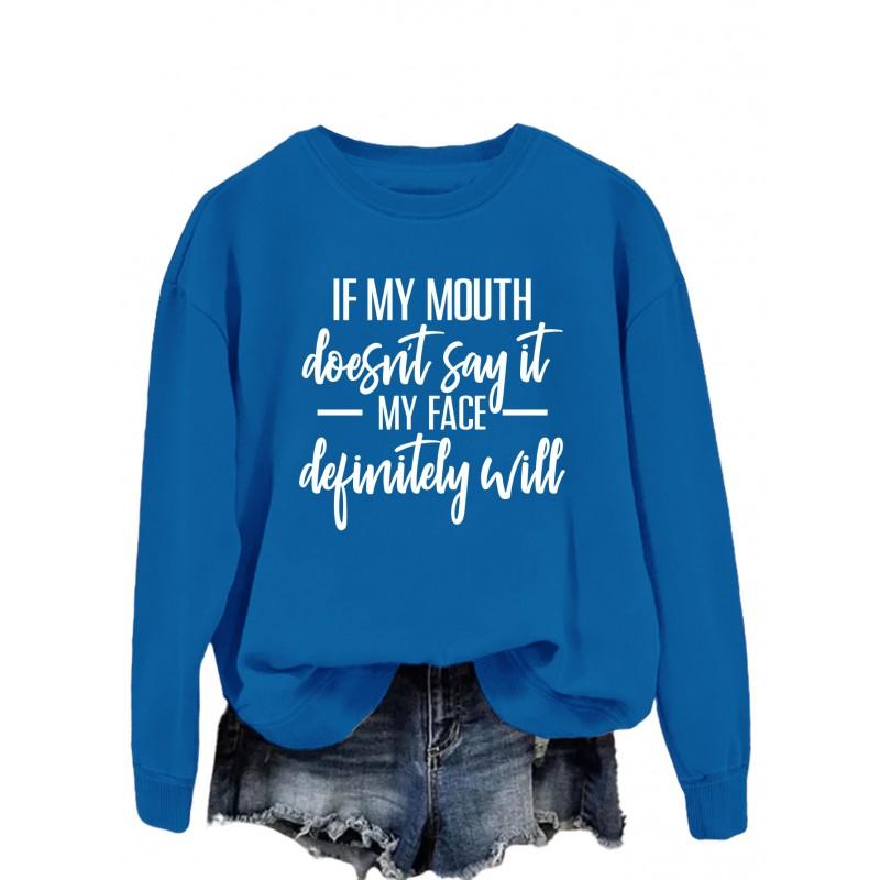 Oversized Womens Hoodie Loose Fit Cotton Blend Streetwear Long Sleeve Sweatshirt With Graphic Print