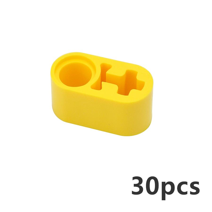 Compatible With 60483 74695 MOC Technical Beam Thick Bricks 1x2 Axle Holes Kid Tech Toys Assembles Building Blocks 30Pcs