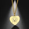 Dreamtimes Cute Pets Dogs Animal Lovely Spotted Dog Heart Pendant Handmade Bulldog Necklace For Women Men Jewelry Accessories
