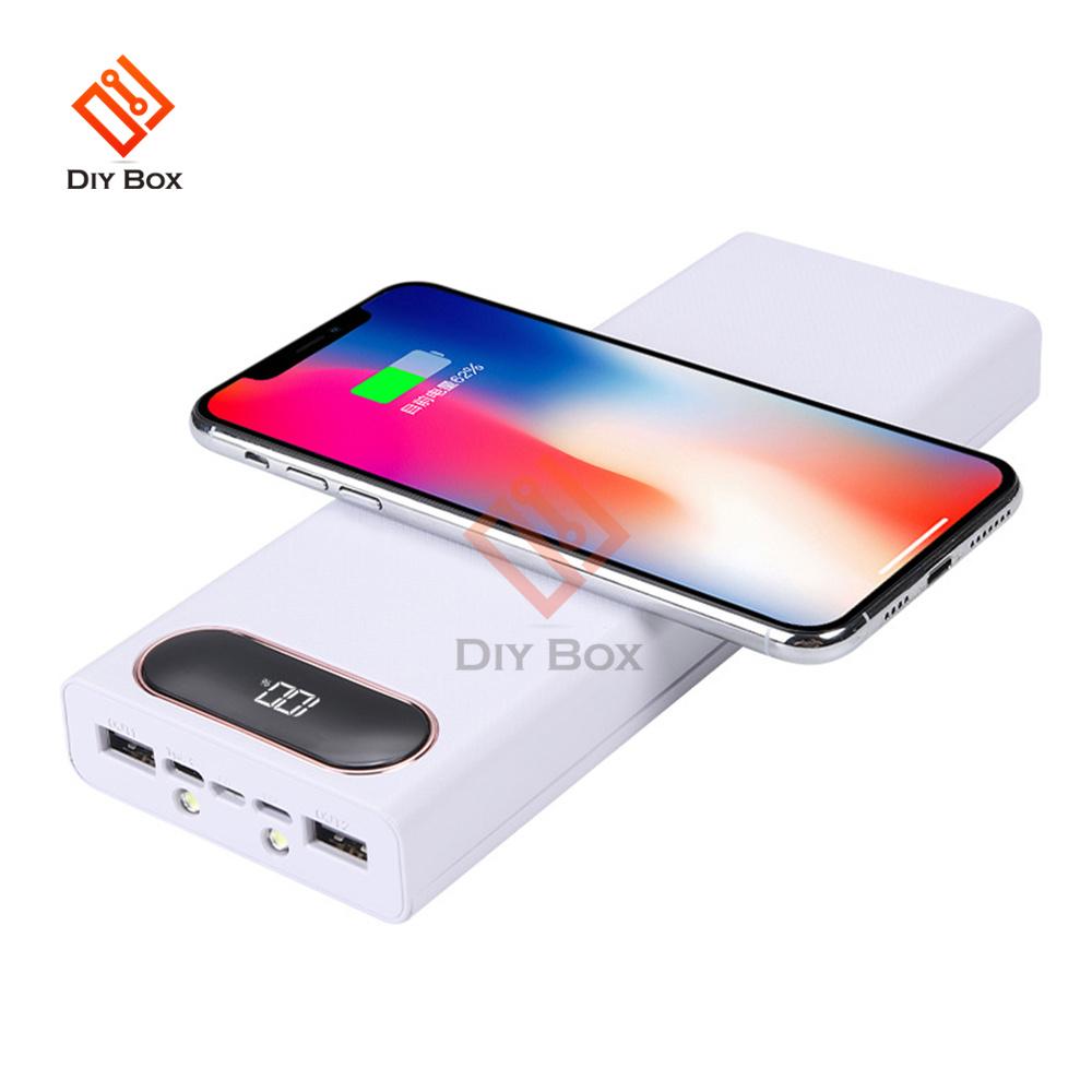 Abnehmbares USB 10*18650 Power Bank Case 22,5 W 15 W Handy-Schnellladegerät Aufbewahrung DIY 18650 Batteriehalter Ladebox