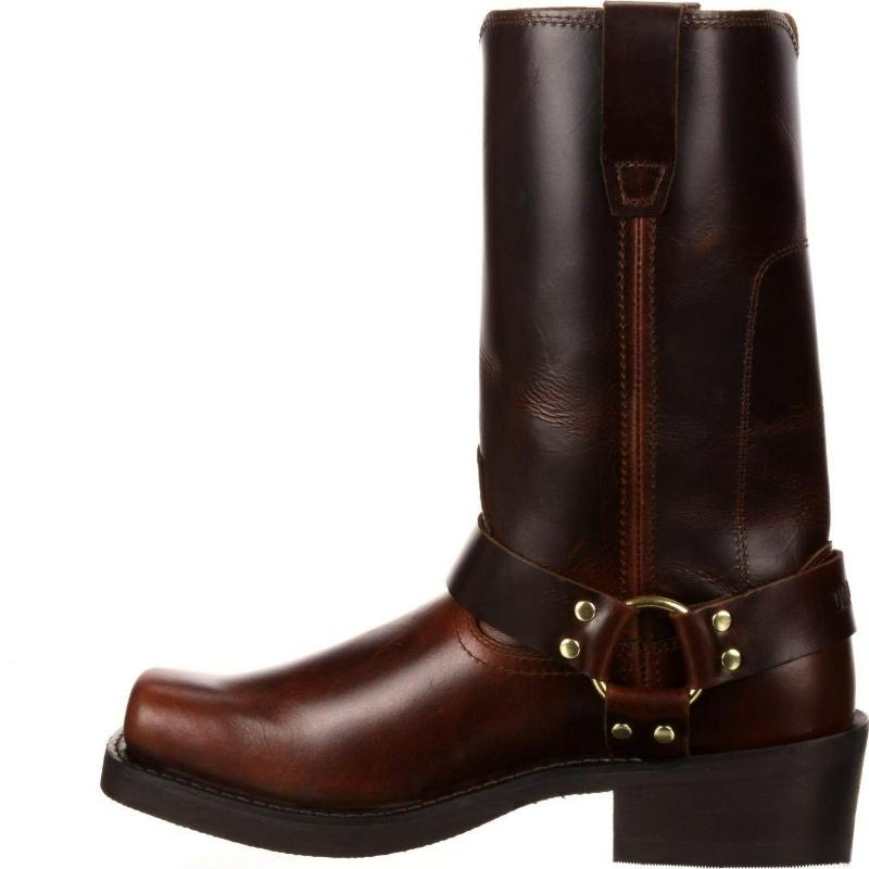 Fashion Luxury Retro Men's Cowboy Boots Mid Calf Western Boots New Buckle Strap Knight Boots Pu Leather Slip on Men Boot Plus Size 38-48