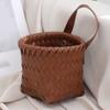 Decorative Wall Hanging Basket Hand-Woven Garlic Ginger Storage Basket  for Kitchen